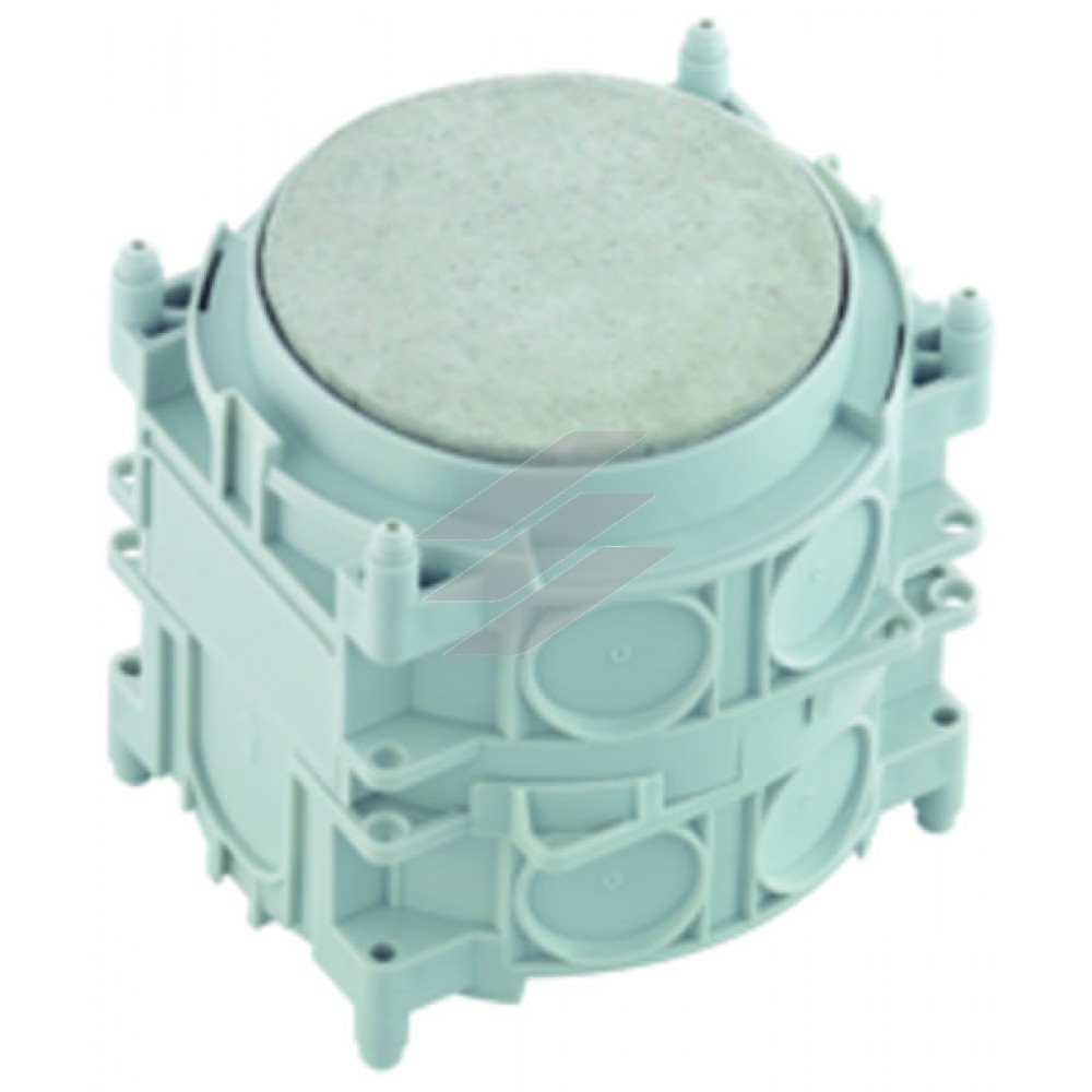 Підрозетник IBTronic H120-P-O, (150х150х151мм), для монтажу в стелю та стіну, товщиною від 180мм, випускний отвір плита Fermacell Ø100 або 108, 120мм, Spelsberg